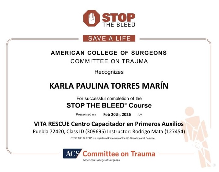 Certificado Stop The Bleed